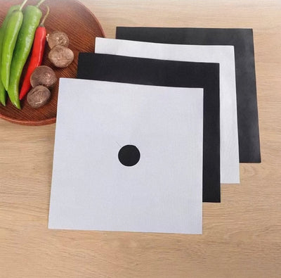 Gas Stove Burner Covers Square Heat - resistant Oil - proof Reusable Stove Protector Pads Non - Stick Stovetop Liner - Lunqara