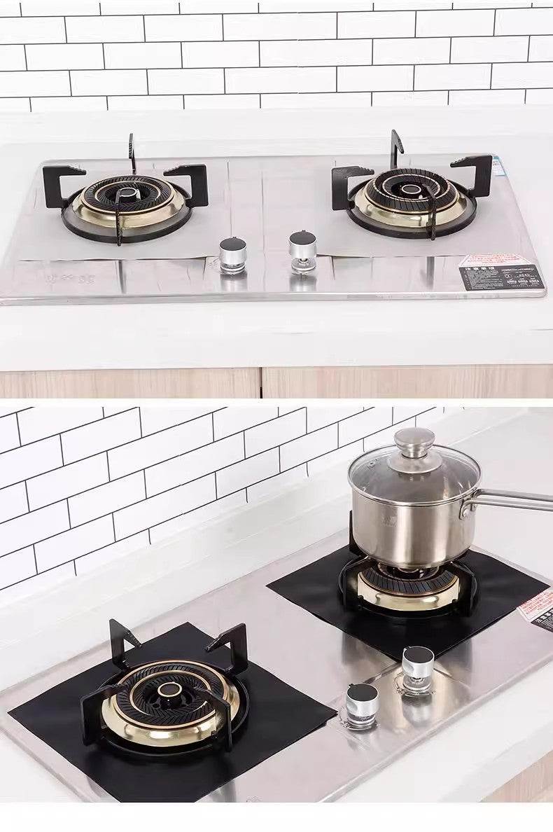 Gas Stove Burner Covers Square Heat-resistant Oil-proof
Reusable Stove Protector Pads Non-Stick Stovetop Liner