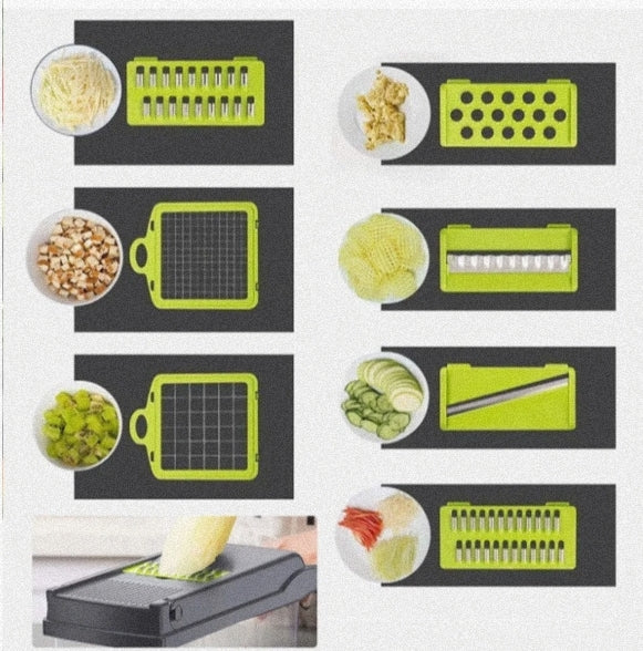 15-in-1 Multi-Function Vegetable Chopper & Slicer Set - Lunqara 