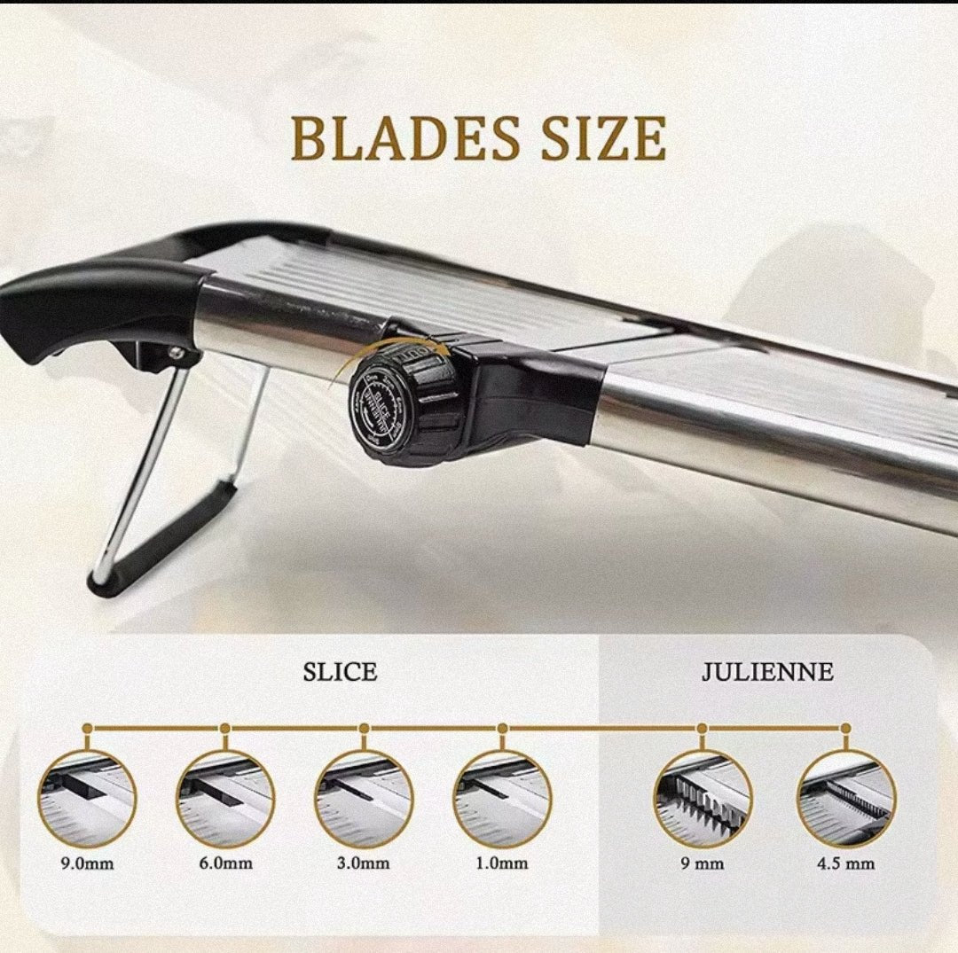 Lunqara Adjustable Mandoline Slicer Stainless Steel Vegetable Slicer Chopper Cutter for Potato Tomato Onion Carrot JT213 - Lunqara