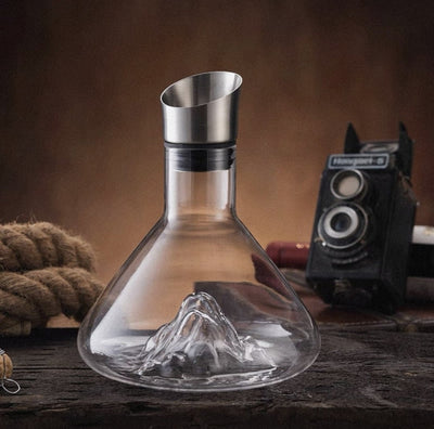 Hot - selling Iceberg Waterfall Wine Decanter Creative Transparent Lead - Free Crystal Glass Wine Dispenser Barware Quick Decanters - Lunqara