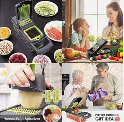15-in-1 Multi-Function Vegetable Chopper & Slicer Set - Lunqara 