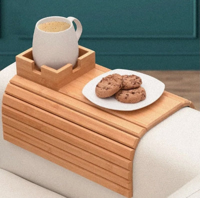 Bamboo Sofa Arm Rest Tray - Lunqara 