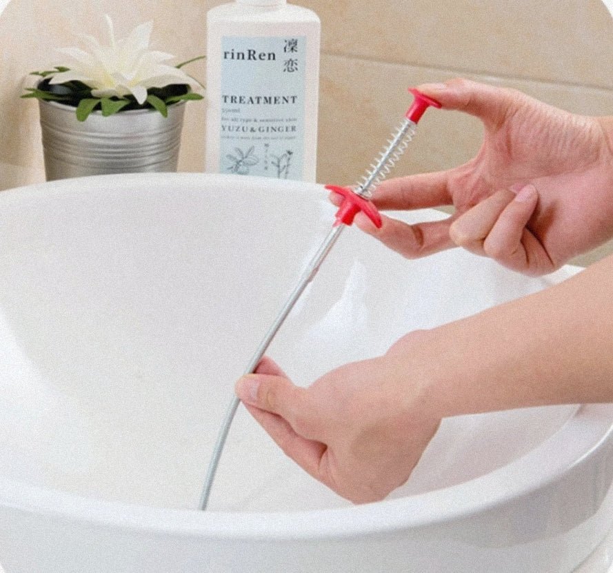 160CM Sewer Dredger Spring Pipe Hair Cleaner and Drain Clog Remover - Lunqara 