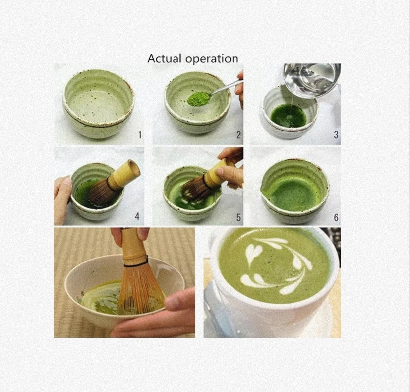 Japanese Bamboo Matcha Whisk, 64 Prongs - Lunqara 