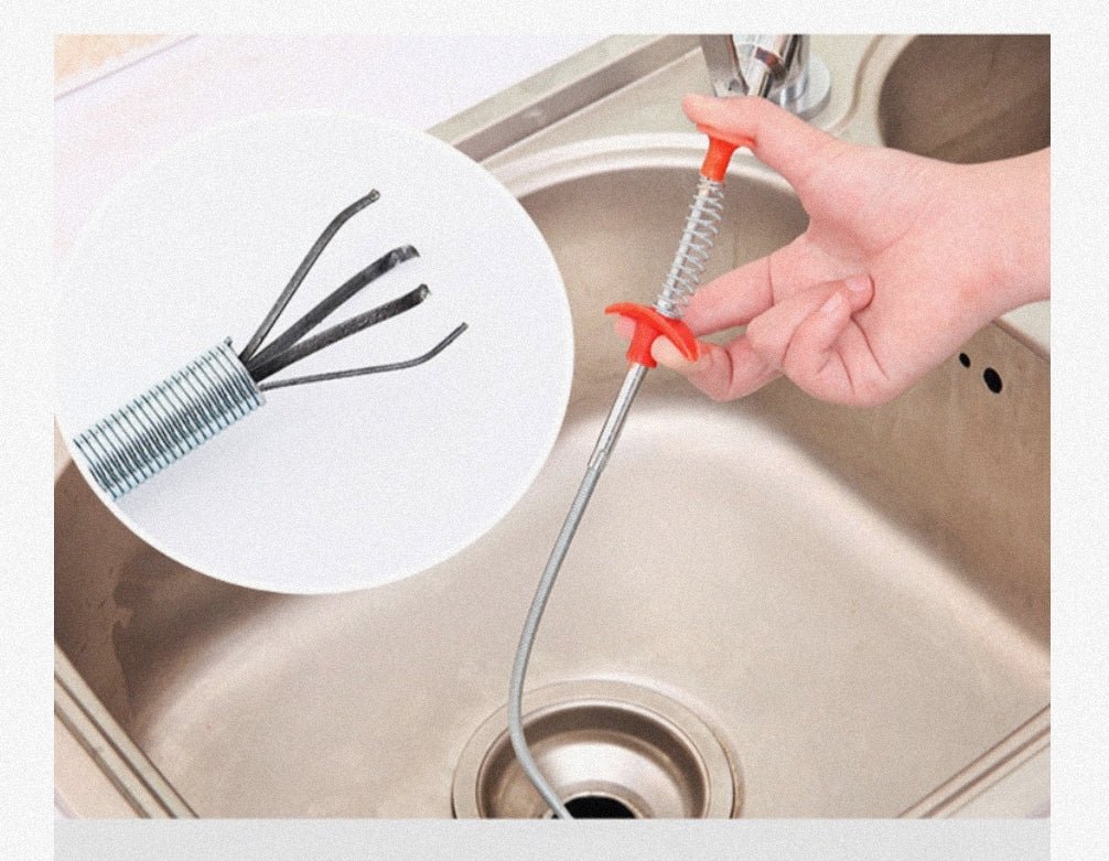 160CM Sewer Dredger Spring Pipe Hair Cleaner and Drain Clog Remover - Lunqara 
