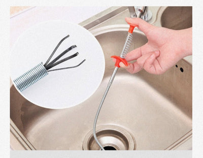 160CM Sewer Dredger Spring Pipe Hair Cleaner and Drain Clog Remover - Lunqara 