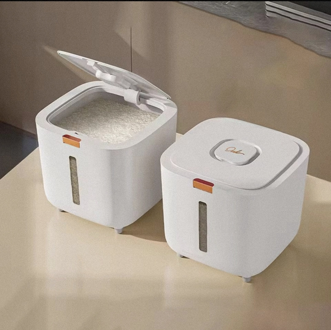 Insect Proof Moisture Proof Rice Box Grain Sealed Jar Kitchen Container 5/10KG Storage Kitchen Container Storage Box with Lid - Lunqara