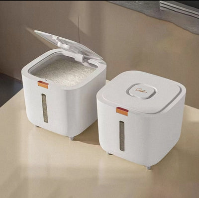 Insect Proof Moisture Proof Rice Box Grain Sealed Jar Kitchen Container 5/10KG Storage Kitchen Container Storage Box with Lid - Lunqara
