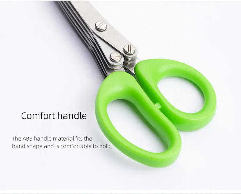 Multi-functional Stainless Steel 3/5 Layer Kitchen Scissors
Pepper Shredded Chopped Scallion Cutter Laver Cut
Cooking Tool
