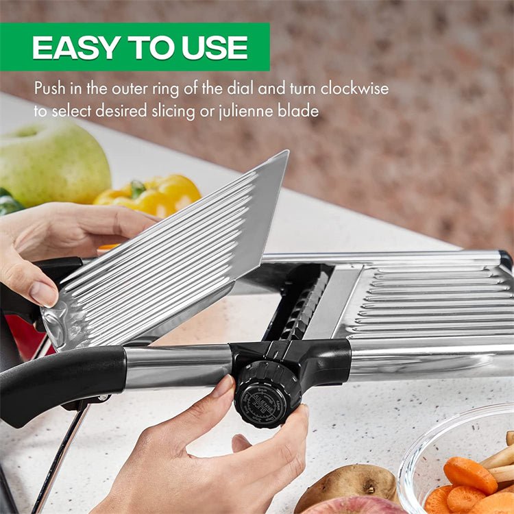 Lunqara Adjustable Mandoline Slicer Stainless Steel Vegetable Slicer Chopper Cutter for Potato Tomato Onion Carrot JT213 - Lunqara