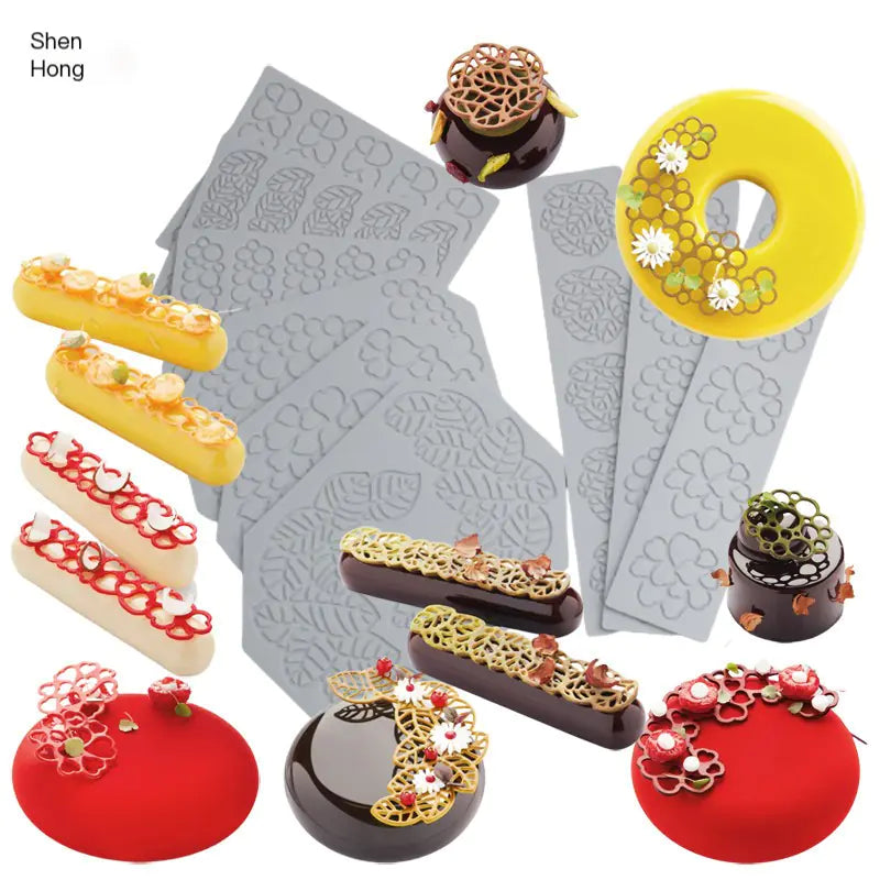 Silicone Leaf-Shaped Platter Molds for Desserts - Lunqara 