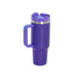 40oz Stainless Steel Travel Mug with Straw & Handle - Lunqara 
