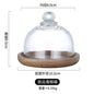 Mini Dessert Display Tray with Glass and Wood Base - Lunqara 