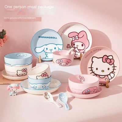 Sanrio Ceramic Dish Set for Home Use (Cute & Stylish)