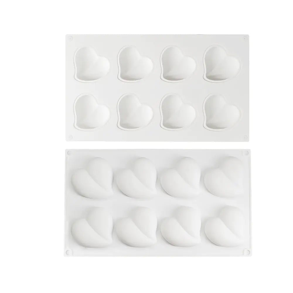 Heart - Shaped Sandstone Cake Silicone Mold and Steel Ring - Lunqara