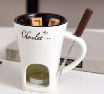 Fondue Mug Set – Mini Personal Fondue Pots - Lunqara