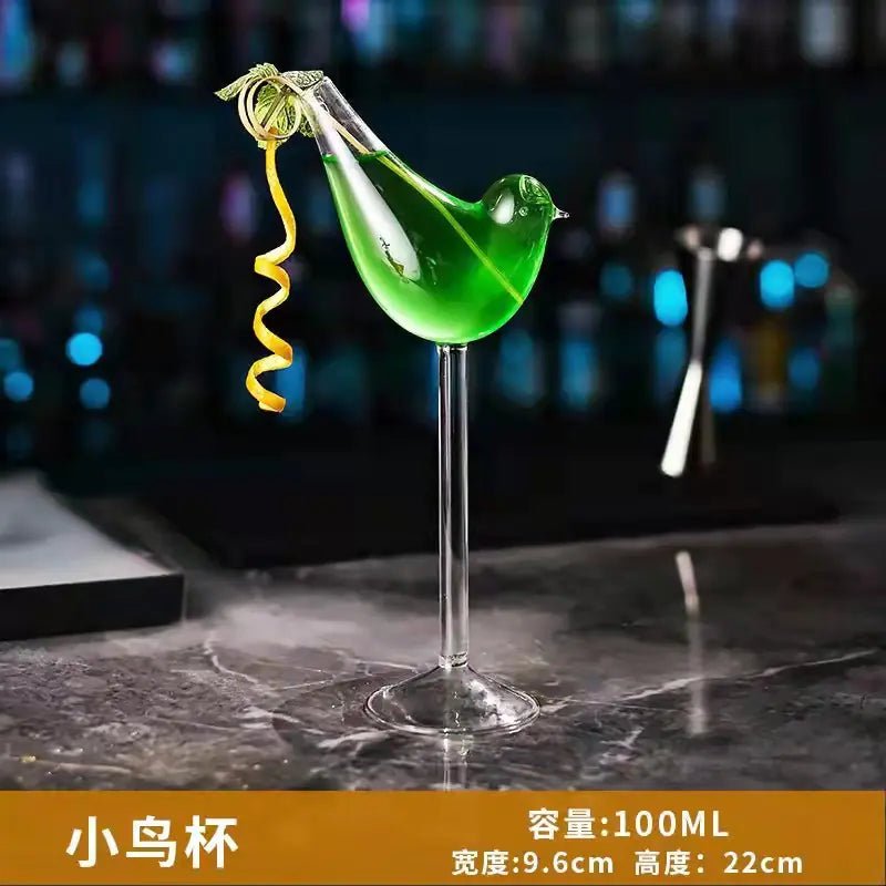 Creative Shark High Wine Glass with Octopus Design - Lunqara