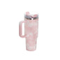 40oz Stainless Steel Travel Mug with Straw & Handle - Lunqara 