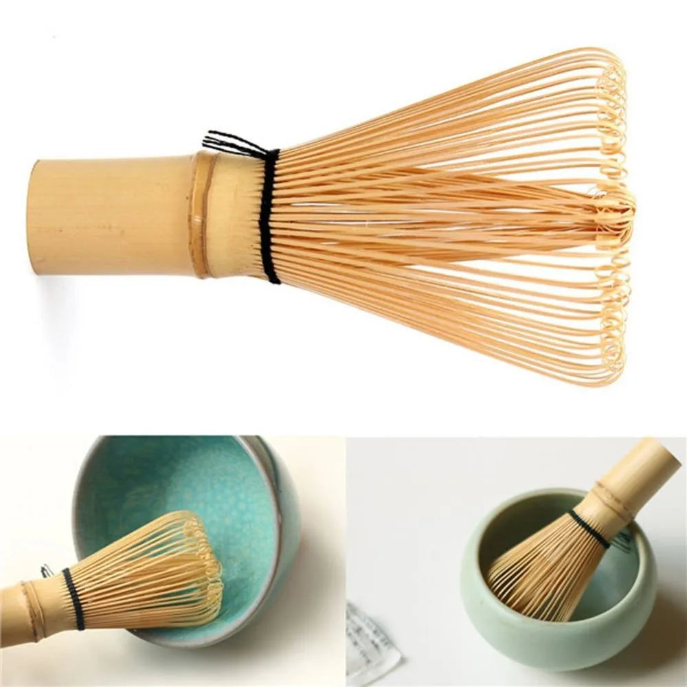 Japanese Bamboo Matcha Whisk, 64 Prongs - Lunqara 