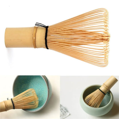 Japanese Bamboo Matcha Whisk, 64 Prongs - Lunqara 