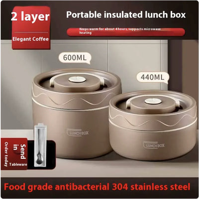 Extra-Long Insulated Stainless Steel Lunch Box
