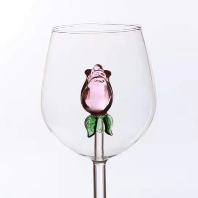 Creative Shark High Wine Glass with Octopus Design - Lunqara