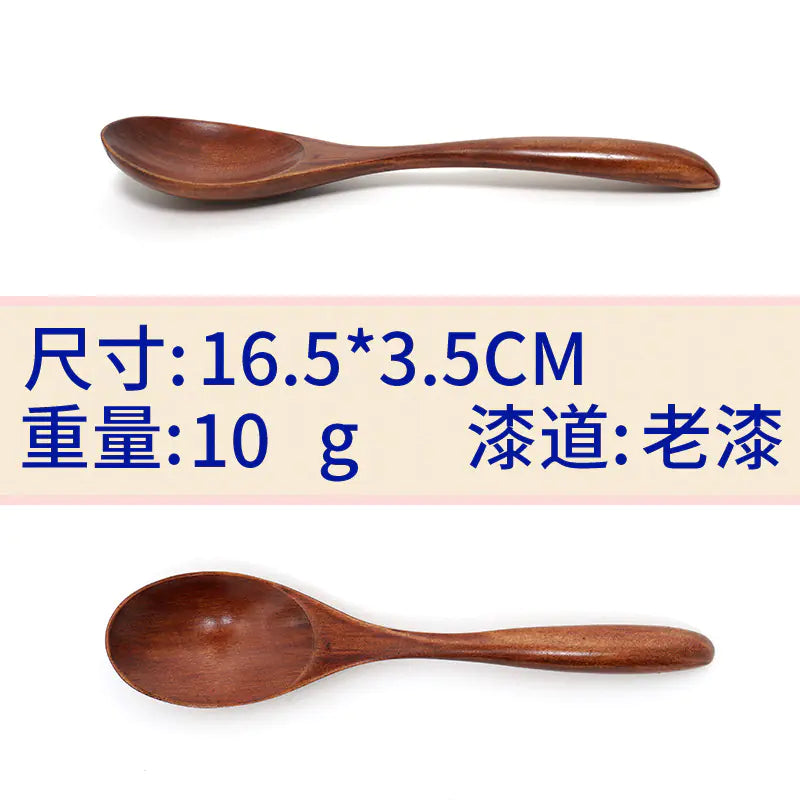Japanese Wooden Mixing Spoon Set for Honey and Coffee - Lunqara 