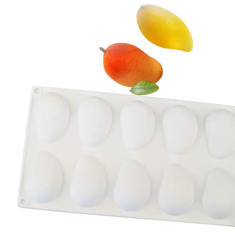 12-Cavity Mango Mousse Cake Silicone Mold for DIY - Lunqara 