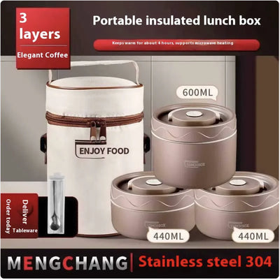 Extra-Long Insulated Stainless Steel Lunch Box