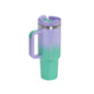 40oz Stainless Steel Travel Mug with Straw & Handle - Lunqara 