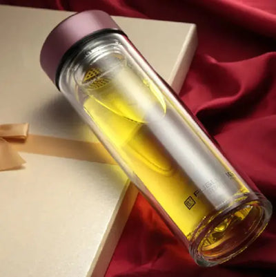 Eco-friendly Glass Water Bottle with Filter - Lunqara 