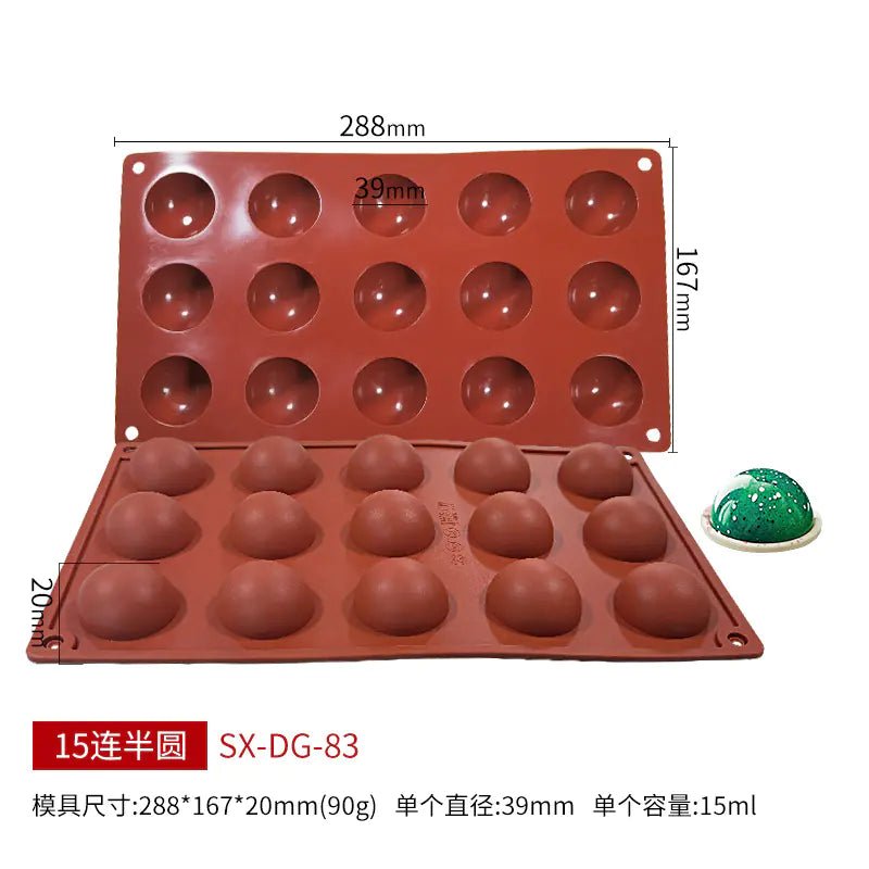 Lunqara 6 - Cavity Silicone Mold for DIY Chocolate & Candy - Lunqara